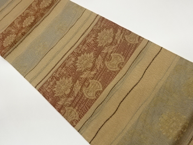 JAPANESE FUKURO OBI / WOVEN CLASSICAL PATTERN